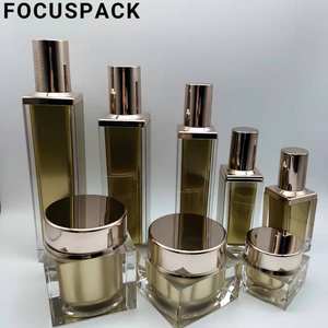 Bouteille de <span class=keywords><strong>pompe</strong></span> à lotion vide en plastique acrylique de haute qualité 30ml 50ML 100ML bouteille sans réservoir de lait bouchon doré bouteille de soins de la peau - Product Image 2