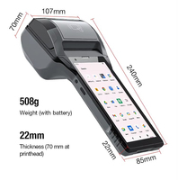 Terminal Portátil Android 12 con Escáner de Código de Barras e Impresora Térmica de 80 mm, Pantalla de 6.0 Pulgadas, IP67, PDA para Gestión de Estacionamientos