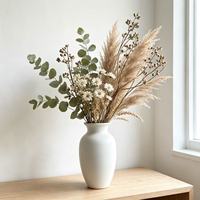 Decoratieve natuurlijke gedroogde eucalyptus takken met zombievruchten, droge peulen, boeket voor bloemstukken, DIY knutselmateriaal