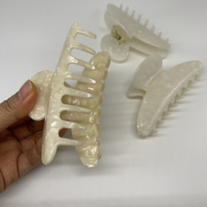 Pinces à <span class=keywords><strong>cheveux</strong></span> de haute qualité en forme de requin et de <span class=keywords><strong>crabe</strong></span>, avec logo personnalisé en relief et logos en feuille d'or, grandes pinces à <span class=keywords><strong>cheveux</strong></span> en acétate de cellulose marbré - Product Image 6