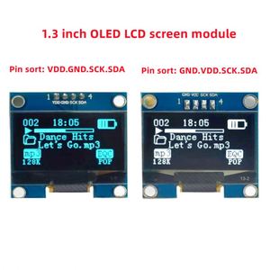 Module OLED 1,3 pouces, écran couleur 128x64 SPI/IIC I2C, communication couleur, module d'affichage OLED LCD LED 1,3 pouces blanc/bleu - Product Image 2