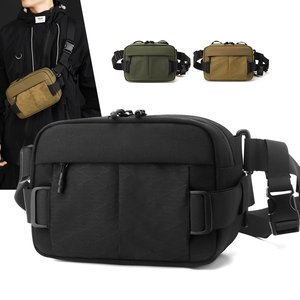 Sac banane portable en nylon avec fermeture à cordon, léger pour les trajets quotidiens, le cyclisme et le sport, avec surpiqûres contrastées - Product Image 2