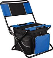 Chaise de camping pliable portable d'extérieur avec dossier et sac isotherme en polyester imperméable pour la randonnée, la chasse, le pique-nique et la pêche