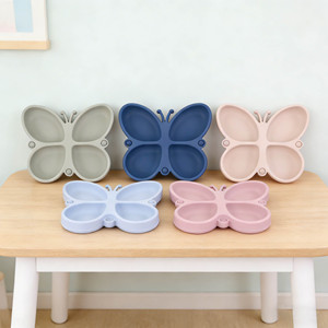 Piatto per Bambini in Silicone Personalizzato ODM OEM, Antiscivolo, Senza BPA, Ecologico, Facile da Pulire, Stoviglie per Bambini con Ventosa - Product Image 2