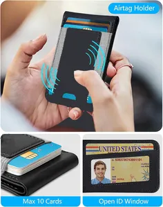 Porta-cartões de couro personalizado, porta-carteiras magnético para celular, porta-cartões para iPhone 15/14 Pro Max/14 Pro/14/14 Plus/13/12 Series, 2024