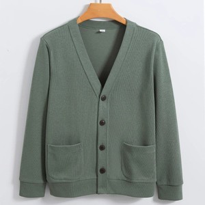 Vente chaude personnalisé hommes décontracté <span class=keywords><strong>col</strong></span> en <span class=keywords><strong>V</strong></span> <span class=keywords><strong>pull</strong></span> tricoté Cardigan ample confortable solide chaud à manches longues <span class=keywords><strong>pull</strong></span> d'hiver - Product Image 4