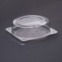Boîte d'emballage ronde jetable en plastique PET transparent de 6 et 8 pouces pour mousse, pâtisserie, tranches, tiramisu et pâtisseries