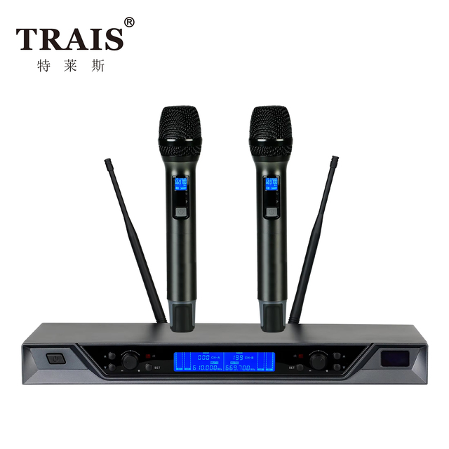TRAIS KTV Professional UHF Wireless Microphones System Dynamic Karaoke Microphones
