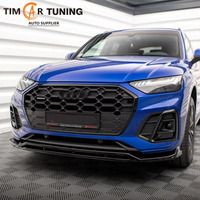 Kit de 4 pièces de spoiler de pare-chocs avant noir brillant style MAX pour Audi Q5 SQ5 B9.5 2021 2022 2023 2024