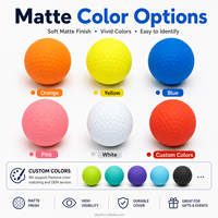 Balles de golf XJT finition mate, vente en gros, haute visibilité, balles d'entraînement colorées, logo personnalisé, prix d'usine, approvisionnement en vrac