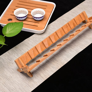 Bamboo Teacup Holder Folding Drain Rack For Kung Fu <b>Tea</b> <b>Set</b> Storage Accessory Collapsible Design - Product Image 1