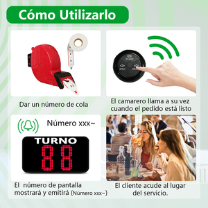 Sistema de Llamadas en Cola, Máquina Numérica en Español, Pantalla de 2 Dígitos con Botón de Siguiente Control, Dispensador de Tickets - Product Image 2