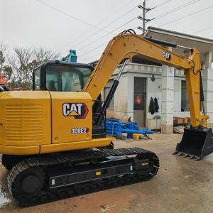 Mini-excavatrice CAT308E2 d'occasion, modèle 2022, 8 tonnes, capacité de la benne de 0,33 m³, bon état de fonctionnement, pompe hydraulique, roulement du moteur - Product Image 6