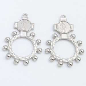 Vintage Catholic Divine Mercy Anello pregiera Pocket Finger Anello rosario da un anno - Product Image 2