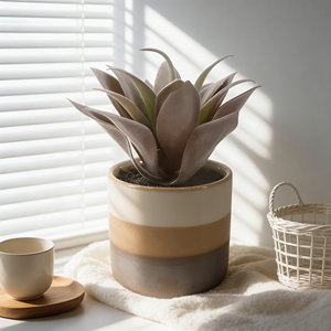 Pianta Artificiale di Agave con Vaso in Ceramica, Finta Agave Succulenta Realistica per Decorazione di Interni ed Esterni in Spazi Ristretti - Product Image 5