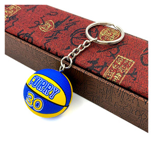 Phim hoạt hình phong cách Keychain đồ trang trí Cung cấp Lakers Celtics Warriors lưới bucks cắt bóng rổ Keychains vật liệu nhựa - Product Image 4