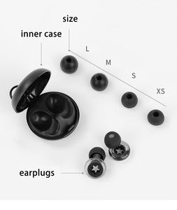 Bouchons d'oreilles en silicone souple et confortables, anti-bruit, anti-ronflement, avec étui rond portable, pour les voyages et l'usage quotidien - Product Image 3