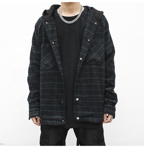 OEM personnalisé modèle de haute qualité dropshipping hommes surdimensionné chemise à carreaux <span class=keywords><strong>jaune</strong></span> flanelle - Product Image 1