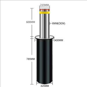 Automatic Retractable Hydraulic Bollard Car Parking 304 Stainless Steel Driveway Residential Electric Telescopic Bollards IP68 - Product Image 1