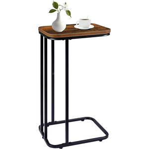 <span class=keywords><strong>Table</strong></span> d'appoint moderne en forme de C de 27 pouces de haut Petite <span class=keywords><strong>table</strong></span> d'appoint pour canapé et lit <span class=keywords><strong>Table</strong></span> basse en bois pour salon et chambre à coucher