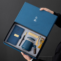 Coffret Cadeau d'Entreprise de Luxe avec Tasse en Céramique, Bloc-Notes et Stylo, Coffret Cadeau d'Affaires Premium pour Dirigeants, Employés et Clients