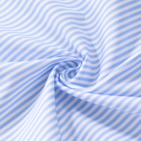 Tissu en Coton Rayé Bleu 100 % Coton Super Vendu pour Chemise Homme