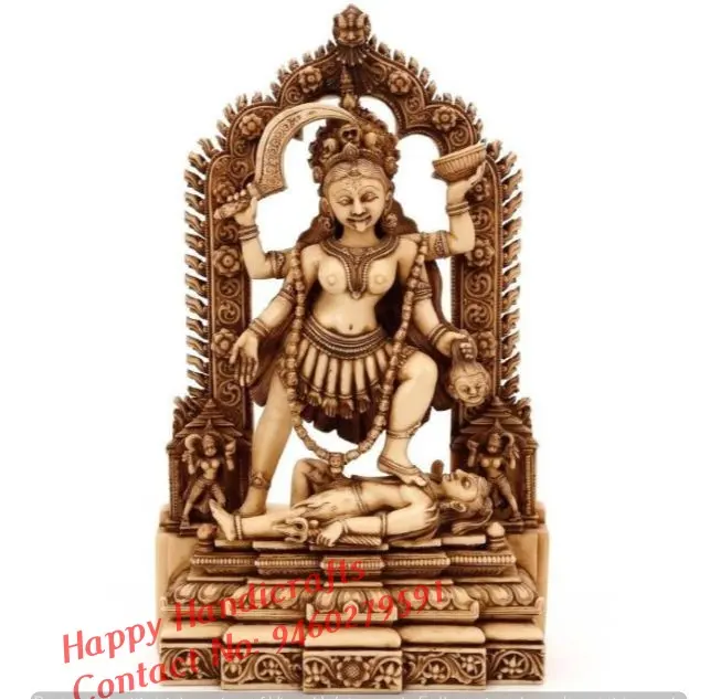 Коллекционная индийская индуийская богиня Кали Дурга идол мраморная скульптура из пыли фигурка индуистского богини декоративный предмет