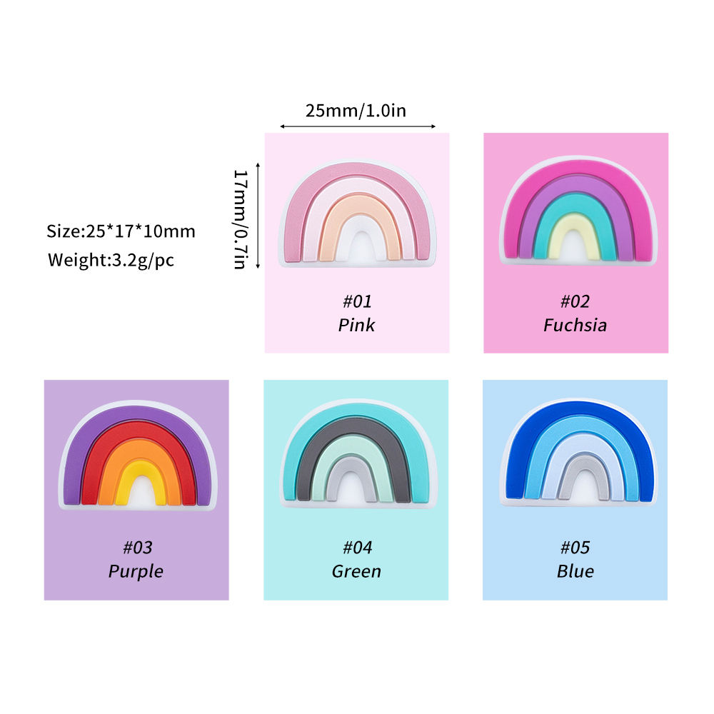 SA84ลูกปัดผสมโฟกัสสีรุ้ง