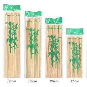 Milieuvriendelijke Wegwerp Natuurlijke Ronde/Wees Fruit Bbq Bamboe Spiesjes