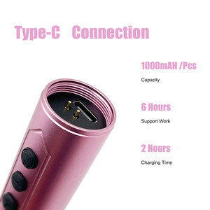 Macchina PMU Wireless Penna per Tatuaggi e Trucco Permanente con 2 Batterie <span class=keywords><strong>Ricaricabili</strong></span> per Sfumatura Labbra e Sopracciglia Effetto Pelo Nano Brow - Product Image 5