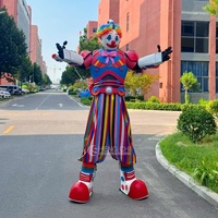 Disfraz de Mascota Robot LED Gigante de Payaso al por Mayor, Material EVA de Tela Suave, Personalizado, 1 Unidad MOQ, Marioneta Andante para Eventos de Adultos