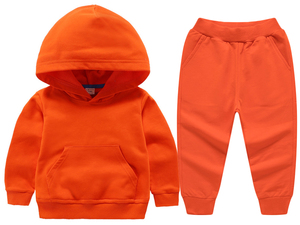 Ensemble de vêtements pour enfants Conyson avec logo personnalisé, sweat-shirts à capuche et pantalons de <span class=keywords><strong>jogging</strong></span> unis, 2 pièces, survêtements personnalisés pour garçons et filles - Product Image 6