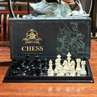 Jeu d'échecs international classique, écologique, portable, pour les voyages, plateau pliable, pour les enfants, le plaisir en famille, magnétique