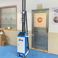 Impresora de pared, máquina de impresión de pared, impresora de inyección de tinta, colores vivos, baldosas de hormigón, cerámica, rieles estampados UV CMYKW con ruedas