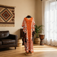 Nouvelle robe élégante pour femmes musulmanes africaines, imprimé décontracté ample et tendance, taille plus