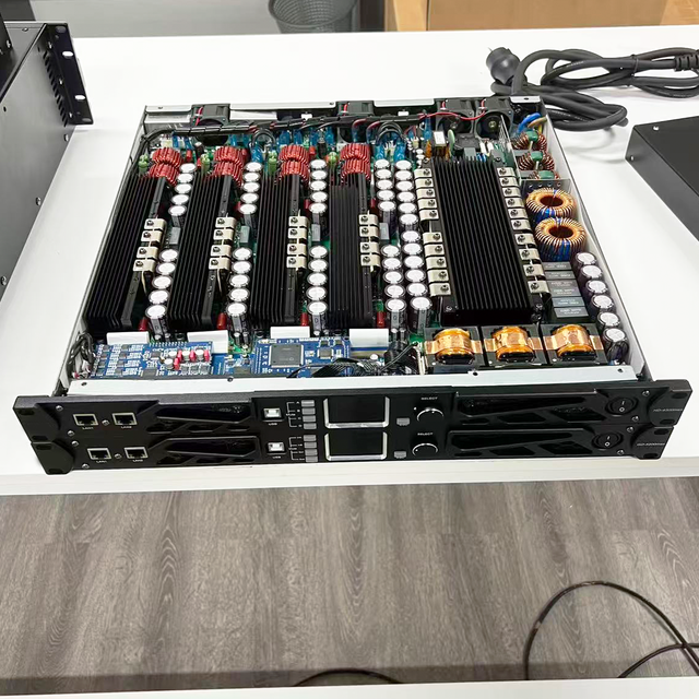 1U 4-Channel 3000W Class-D Professional Digital Power Amplifier with DSP Superior Sound Quality, Suitable for Line Array Systems