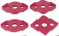 4 pièces modèles de rayon de coin de routeur à bois gabarit R5 - R40 coins fraisage circulaire Radian Kit de modèle de coin rond