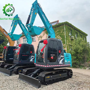 Mini excavadora usada Kobelco SK75 Low-Hours 2023 modelo 7,5 Ton CE certificado Core componentes incluidos Motor caja de cambios bomba de engranajes - Product Image 6