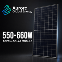 Module solaire monocristallin PERC haute efficacité 550-660W compatible avec les systèmes résidentiels et commerciaux connectés au réseau