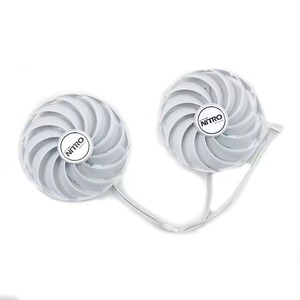 พัดลมระบายความร้อนสีขาว2ชิ้นพัดลมจีพี <span class=keywords><strong>RX6750</strong></span>เอเอ็มดี4Pin FDC10U12D9-C สำหรับแฟนการ์ดแสดงผล D6แซฟไฟร์ <span class=keywords><strong>RX6750</strong></span>เกอร์12กรัม - Product Image 6