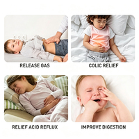 Ceinture ventrale personnalisée pour soulager les coliques et les gaz, avec pack de gel chaud/froid, enveloppement doux pour nouveau-nés pour le confort des bébés ayant le ventre sensible