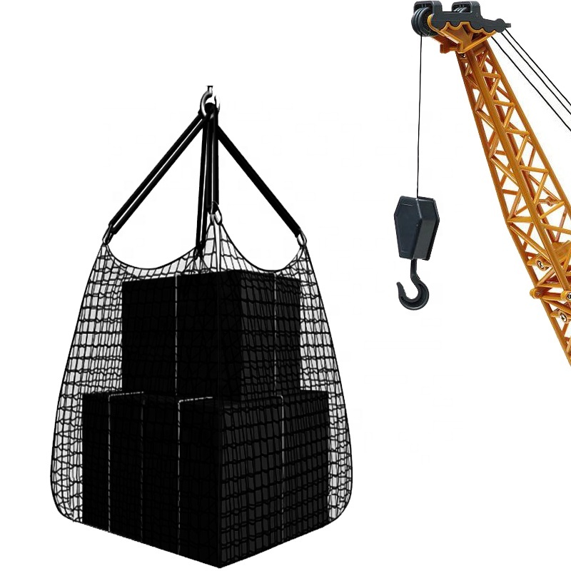 Custom Cargo Lifting Sling Net Rock