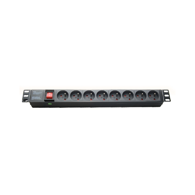 1U16A 6//8/10/12/16 Way Metered High Power Rack France French Type 19'' Basic Power Distribution Unit Pdu for Data Center