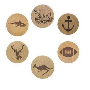 Kukesi Wholesale Eco-Friendly Customized Drink Cork Placemats Coasters Laser Engraving 4 Inches Natural Cork for Home <b>Kitchen</b> - Product Image 1