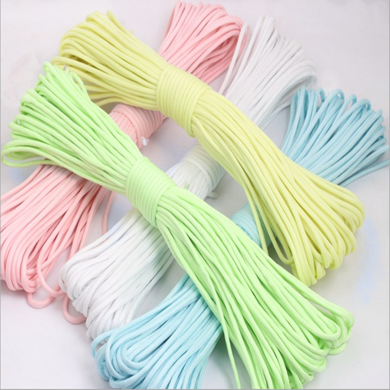 Corde Parachute 550 Luminous – Bleue – 9 Brins – Lumineuse Dans Le Noir – Neuve