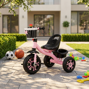 Vélo d'équilibre 3-en-1 RHS en plastique et métal pour bébé, tricycle à pédales, <span class=keywords><strong>jouet</strong></span> d'extérieur à 3 roues pour 2-7 ans - Product Image 4