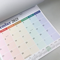 2025 2026 usine directe personnalisé 3D Design papier calendrier réfrigérateur aimant découpé Style de carte de visite avec autocollant magnétique fort