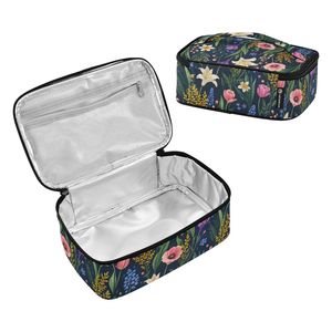 Sac isotherme personnalisé avec logo, imprimé floral, en polyester, pour femmes et filles, vente en gros - Product Image 2