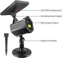 Éclairage laser extérieur de jardin à énergie solaire lumière laser ciel rechargeable lumière laser de couleur rouge et verte pointeur de lumière laser