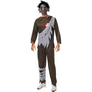 YUIQPKJX Disfraz de zombie para adultos con máscara y pegatinas para cosplay de Halloween, traje unisex - Product Image 2